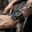 BAOGELA 1606 Small Three-pin Luminous Chronograph Silicone Strap Quartz Watch For Men(Orange)