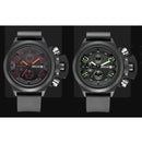 BAOGELA 1606 Small Three-pin Luminous Chronograph Silicone Strap Quartz Watch For Men(Orange)