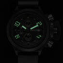 BAOGELA 1606 Small Three-pin Luminous Chronograph Silicone Strap Quartz Watch For Men(Orange)