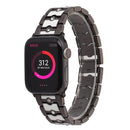 Big Diamond Three-bead Steel Strap Watch Band For Apple Watch Series 7 41mm / 6&SE&5&4 40mm / 3&2&1 38mm(Black+White)