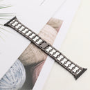 Big Diamond Three-bead Steel Strap Watch Band For Apple Watch Series 7 41mm / 6&SE&5&4 40mm / 3&2&1 38mm(Black+White)