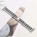 Big Diamond Three-bead Steel Strap Watch Band For Apple Watch Series 7 45mm / 6&SE&5&4 44mm / 3&2&1 42mm(Silver+Black)