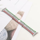 Five-beads Flag Style Steel Strap Watch Band For Apple Watch Series 7 45mm / 6&SE&5&4 44mm / 3&2&1 42mm(Red Green Silver)