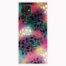 For Samaung Galaxy S22 Ultra 5G Painted Pattern Transparent TPU Phone Case(Fluorescent Branches)