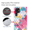 For Samaung Galaxy S22 Ultra 5G Painted Pattern Transparent TPU Phone Case(Color Quartet)