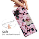 For Samaung Galaxy S22 Ultra 5G Painted Pattern Transparent TPU Phone Case(Envelope Rose)