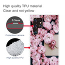 For Samaung Galaxy S22 Ultra 5G Painted Pattern Transparent TPU Phone Case(Envelope Rose)