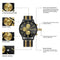 BAOGELA 1611 Small Three-pin Luminous Chronograph Calendar Quartz Watch For Men(Black and Black Gold)