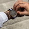 BAOGELA 1611 Small Three-pin Luminous Chronograph Calendar Quartz Watch For Men(Black and Black Gold)