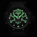 BAOGELA 1901 Honeycomb Hollow Luminous Dial Silicone Strap Quartz Watch For Men(Black Rose Gold)