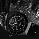 BAOGELA 1901 Honeycomb Hollow Luminous Dial Silicone Strap Quartz Watch For Men(Black)