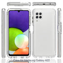For Samsung Galaxy A22 4G High Transparency Two-color Gradual Change PC+TPU Phone Case(Transparent)