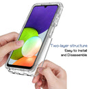 For Samsung Galaxy A22 4G High Transparency Two-color Gradual Change PC+TPU Phone Case(Transparent)