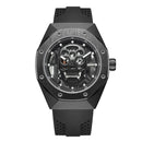 BAOGELA 1902 Skull Luminous Dial Silicone Strap Quartz Watch For Men(Black)