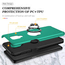 For Xiaomi Redmi Note 9 Pro / Note 9S PC + TPU Shockproof Magnetic Phone Case with Invisible Ring Holder(Dark Green)
