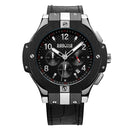 BAOGELA 1909 Small Three-pin Luminous Chronograph Leather Silicone Strap Quartz Watch For Men(Silver)