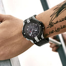 BAOGELA 1909 Small Three-pin Luminous Chronograph Leather Silicone Strap Quartz Watch For Men(Silver)