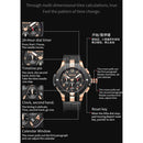 BAOGELA 1909 Small Three-pin Luminous Chronograph Leather Silicone Strap Quartz Watch For Men(Silver)