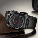 BAOGELA 6775G Honeycomb Hollow Round Dial Leather Strap Clock Calendar Mechanical Watch For Men(Black)