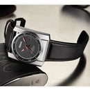BAOGELA 6775G Honeycomb Hollow Round Dial Leather Strap Clock Calendar Mechanical Watch For Men(Black Silver)