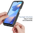 For OPPO A16 Starry Sky Solid Color Series Shockproof PC + TPU Phone Protective Case(Black)