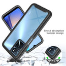 For OPPO A16 Starry Sky Solid Color Series Shockproof PC + TPU Phone Protective Case(Black)