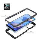 For OPPO A16 Starry Sky Solid Color Series Shockproof PC + TPU Phone Protective Case(Black)