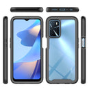 For OPPO A16 Starry Sky Solid Color Series Shockproof PC + TPU Phone Protective Case(Black)