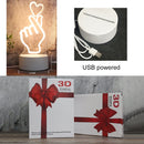 White Base Creative 3D Tricolor LED Decorative Night Light, Button USB Version, Shape:Cat(White-Warm-Warm White)