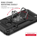For Huawei Y7P Magnetic Armor Shockproof Phone Case with Metal Ring Holder(Black)