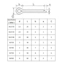 A5493 50 in 1 Stainless Steel U-shaped Split Spring Pin