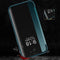 For iPhone 13 Pro Max Magnetic Side Window View Shockproof Horizontal Flip Leather Case (Green)