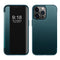 For iPhone 13 Pro Max Magnetic Side Window View Shockproof Horizontal Flip Leather Case (Green)