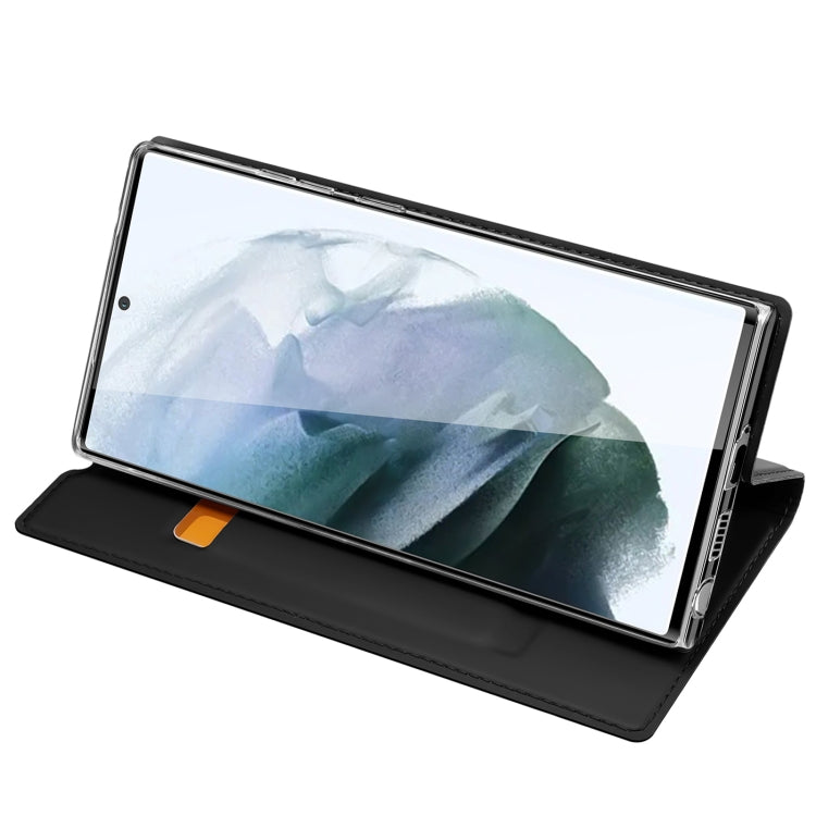 For Samsung Galaxy S22 Ultra 5G DUX DUCIS Skin Pro Series Horizontal Flip Leather Phone Case with Holder & Card Slots(Black)