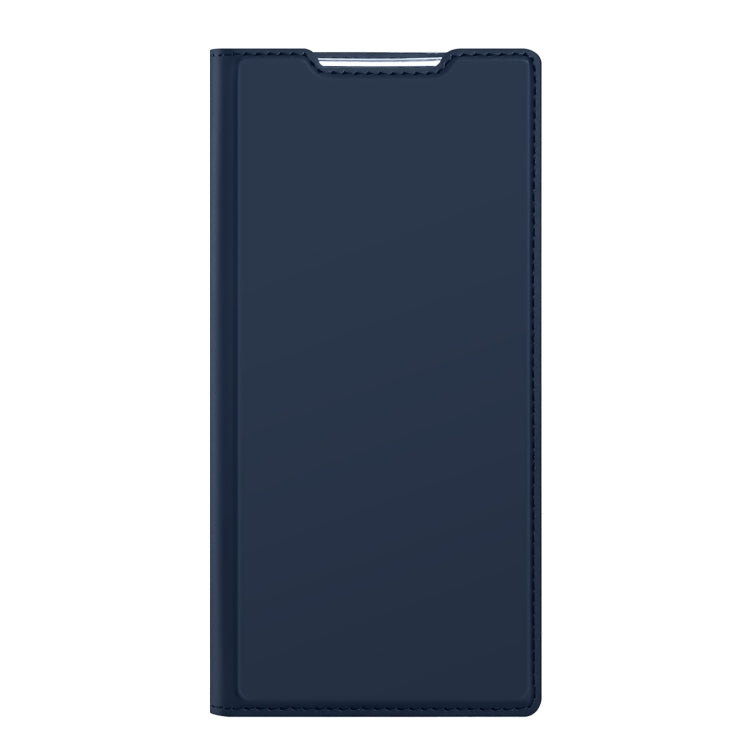 For Samsung Galaxy S22 Ultra 5G DUX DUCIS Skin Pro Series Horizontal Flip Leather Phone Case with Holder & Card Slots(Blue)