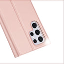 For Samsung Galaxy S22 Ultra 5G DUX DUCIS Skin Pro Series Horizontal Flip Leather Phone Case with Holder & Card Slots(Rose Gold)