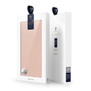 For Samsung Galaxy S22 Ultra 5G DUX DUCIS Skin Pro Series Horizontal Flip Leather Phone Case with Holder & Card Slots(Rose Gold)