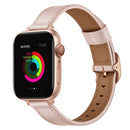 14mm Leather Watch Band For Apple Watch Series 7 41mm / 6&SE&5&4 40mm / 3&2&1 38mm(Pink)