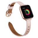 14mm Leather Watch Band For Apple Watch Series 7 41mm / 6&SE&5&4 40mm / 3&2&1 38mm(Pink)