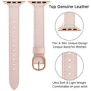 14mm Leather Watch Band For Apple Watch Series 7 41mm / 6&SE&5&4 40mm / 3&2&1 38mm(Pink)