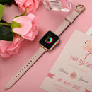 14mm Leather Watch Band For Apple Watch Series 7 41mm / 6&SE&5&4 40mm / 3&2&1 38mm(Pink)