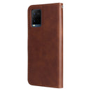 For vivo Y21 / Y21S / Y33S Fashion Calf Texture Zipper Horizontal Flip Leather Phone Case(Brown)