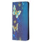 For Samsung Galaxy S22 Ultra 5G Colored Drawing Pattern Invisible Magnetic Horizontal Flip Phone Leather Case with Holder & Card Slots & Wallet(Gold Butterfly)