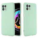 For Motorola Moto Edge 20 Lite Pure Color Liquid Silicone Shockproof Full Coverage Phone Case(Green)