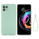 For Motorola Moto Edge 20 Lite Pure Color Liquid Silicone Shockproof Full Coverage Phone Case(Green)