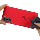 For Samsung Galaxy S22 5G Pure Color Liquid Silicone Shockproof Full Coverage Phone Case(Red)