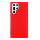 For Samsung Galaxy S22 Ultra 5G Pure Color Liquid Silicone Shockproof Full Coverage Phone Case(Red)