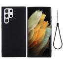 For Samsung Galaxy S22 Ultra 5G Pure Color Liquid Silicone Shockproof Full Coverage Phone Case(Black)