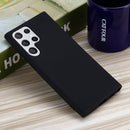 For Samsung Galaxy S22 Ultra 5G Pure Color Liquid Silicone Shockproof Full Coverage Phone Case(Black)