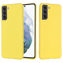 For Samsung Galaxy S22+ 5G Pure Color Liquid Silicone Shockproof Full Coverage Phone Case(Yellow)